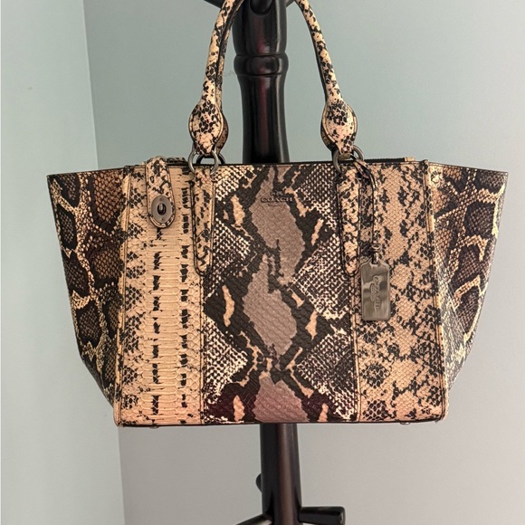Coach Snake Print Satchel - Three Compartments EUC - Picture 9 of 16